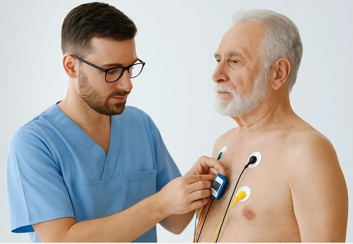 Estudio Holter Cardíaco de 3 Canales. Utilizamos equipos Holter de 3 canales que registran simultáneamente la actividad eléctrica del corazón durante 24 horas